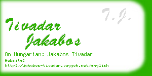 tivadar jakabos business card